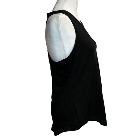 ZYIA Active soft stretch black top with mesh scoop bottom like new - M - Picture 3 of 10